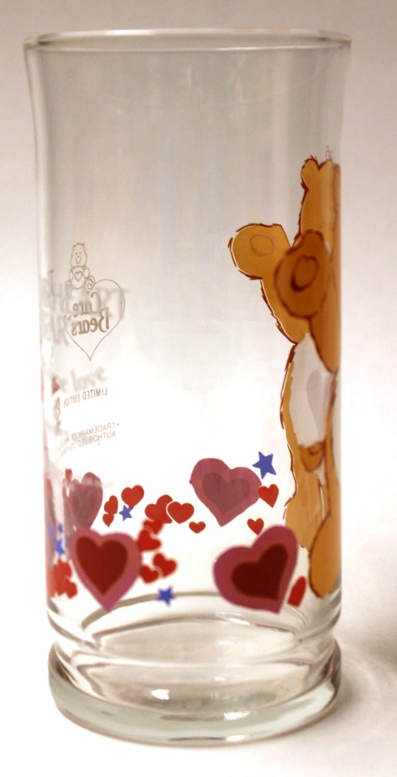 Care Bears TENDERHEART BEAR GLASS PIZZA HUT LIMITED EDITION 1983