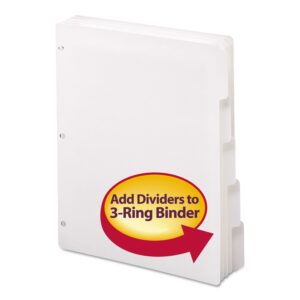 smead three-ring binder index cards, 100 count, white, 1/5 cut tabs, letter size (89415)