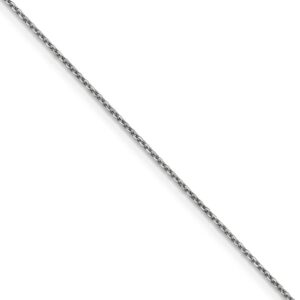 the black bow 0.95mm, 14k white gold, diamond cut cable chain necklace, 20 inch