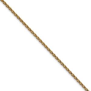 the black bow 1.5mm, 14k yellow gold, solid parisian wheat chain necklace, 16 inch