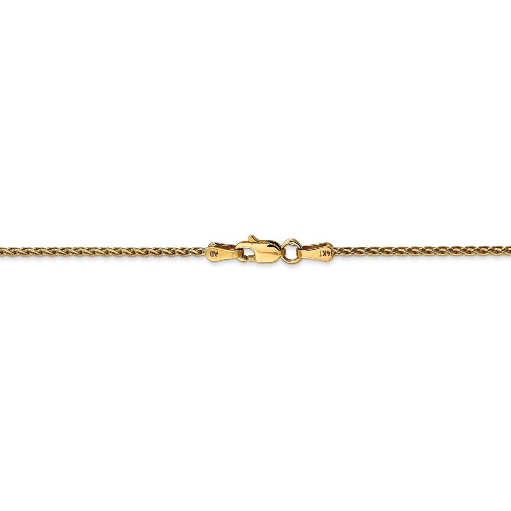 The Black Bow 1.5mm, 14k Yellow Gold, Solid Parisian Wheat Chain Necklace, 16 Inch