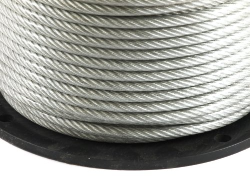 Forney 70453 Wire Rope, Vinyl Coated Aircraft Cable, 250-Feet-by-3/16-Inch thru 1/4-Inch