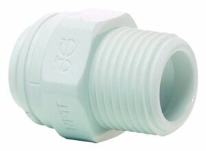 ideal h2o jg quick connect fitting - 3/8 in to 3/8 in nptf - white (10/bag)