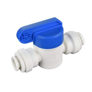 John Guest Speedfit 1/4 Inch Shut Off Valve, Push to Connect Plastic Plumbing Fitting, PPSV040808WP