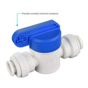 John Guest Speedfit 1/4 Inch Shut Off Valve, Push to Connect Plastic Plumbing Fitting, PPSV040808WP