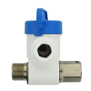 john guest speedfit 3/8 x 3/8 x 3/8 inch angle stop adapter valve, push to connect plastic plumbing fitting, asvpp2lf