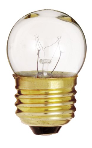 Satco S3606 120V Medium Base 7.5-Watt S11 Incandescent Lamp, Clear