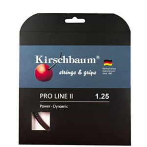 Kirschbaum Set Pro Line II Tennis String, 1.25mm/17-Gauge, Black