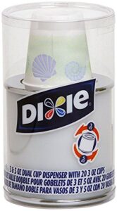 dixie aluminum 20 count dual cup dispenser, silver