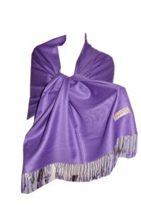 new best soft 100% pashmina scarf shawl wrap stole (dr. purple)