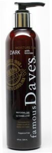 dave's dark self tanner sunless tanning lotion with bronzer - for all skin types