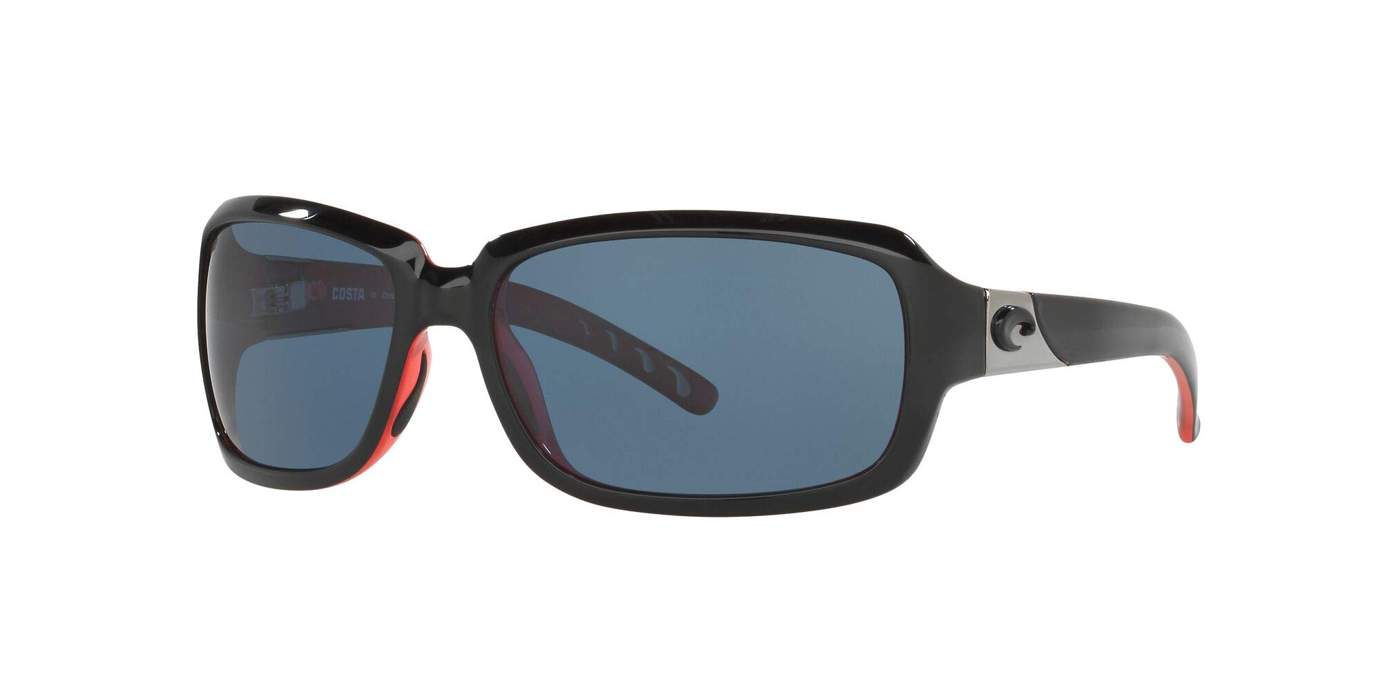 Costa Del Mar Woman Sunglasses Black Coral Frame, Gray Lenses, 64MM