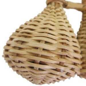 Woven Double Jingle Caxixi Shaker - African Bottle Cap