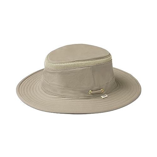 Tilley T5MO Organic Cotton Airflo Hat, Khaki With Olive Underbrim, 7 1/2