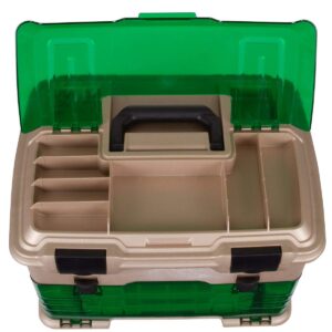 Flambeau Outdoors T5 Multiloader Tackle Box, Fishing Organizer with Tuff Tainer Boxes Included, Green/Gold