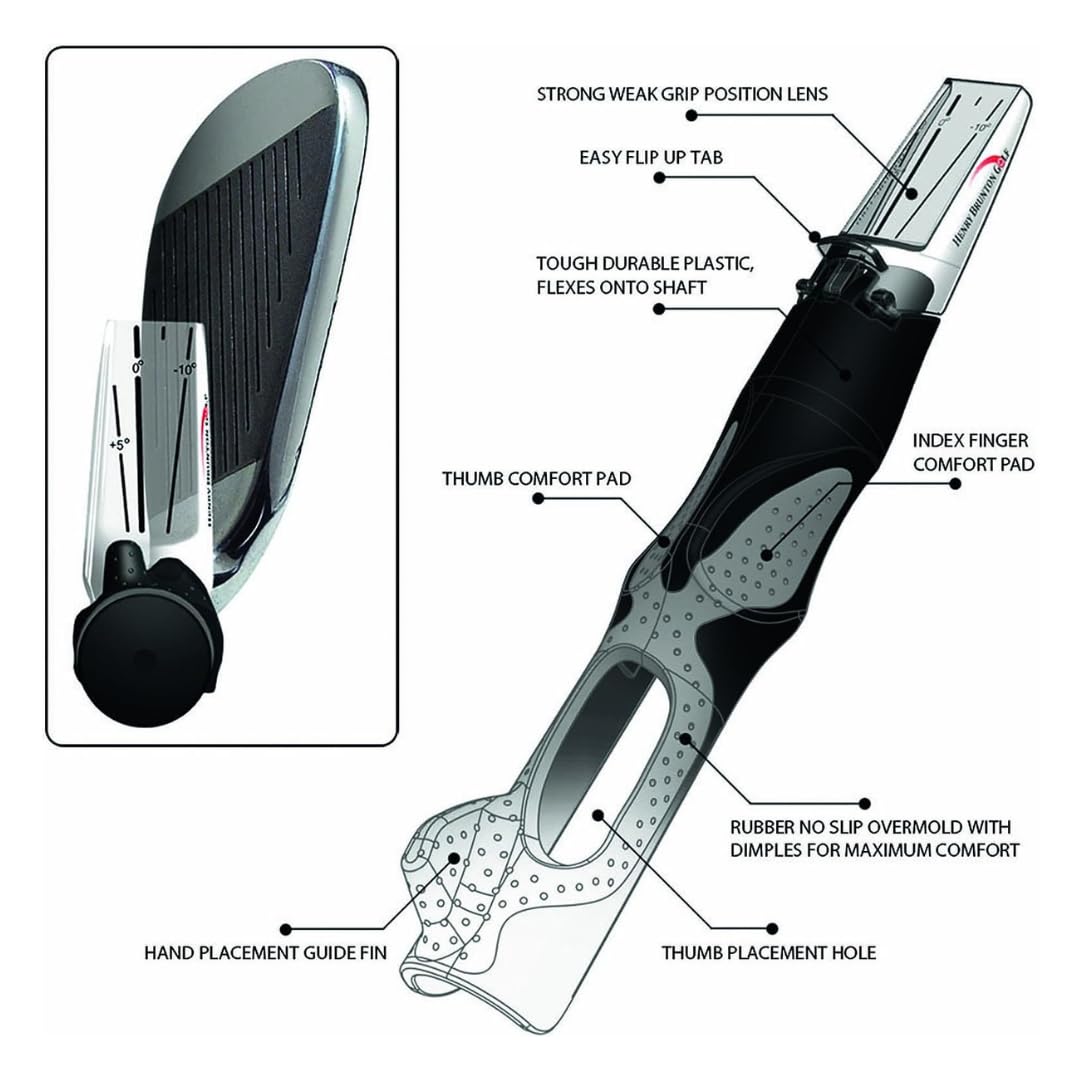 GripIt Rite Golf Grip for Teaching Correct Gripping Position Using Your Own Club (Men's Left)