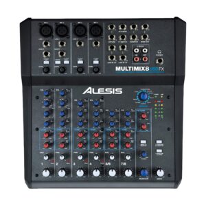 alesis multimix 8 usb fx – 8 channel compact studio mixer with built in effects & usb audio interface for live sound and home studio recording