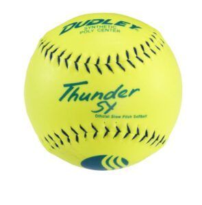 dudley 11" usssa thunder sy slowpitch classic w stamp softball - 12 pack