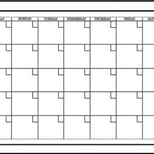 WallPops WPE94575 Medium Monthly Calendar, White & Off-White