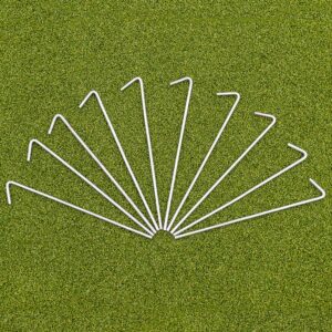 Soccer Net Pegs (Pack of 40 VALUE PACK) 5mm Heavy Duty Galvanised Steel - 9" Long Ground Fixing Stakes [Net World Sports]