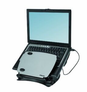 fellowes professional series laptop workstation with usb, black (8024601)