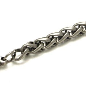 Titanium 4MM Wheat Link Bracelet 9"