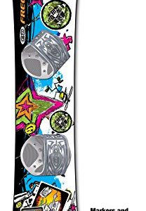 EMSCO Group – Graffiti Snowboard – Great for Beginners – For Kids Ages 5-15 – Design your Own Board Graphic – Solid Core Construction – Adjustable Step-In Bindings