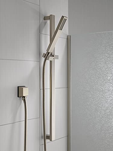 Delta Faucet Vero Single-Spray Slide Bar Hand Held Shower with Hose, Brushed Nickel Handheld Shower Head, Slide Bar Hand Shower, Handheld Shower, Detachable Shower Head, Stainless 57530-SS