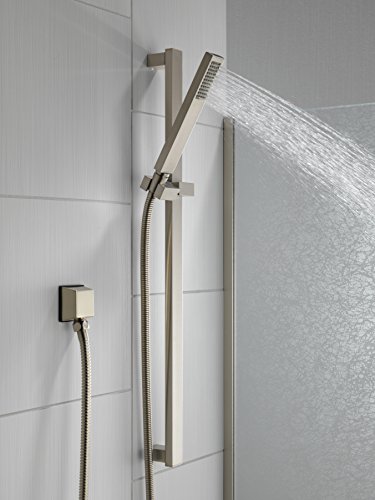 Delta Faucet Vero Single-Spray Slide Bar Hand Held Shower with Hose, Brushed Nickel Handheld Shower Head, Slide Bar Hand Shower, Handheld Shower, Detachable Shower Head, Stainless 57530-SS