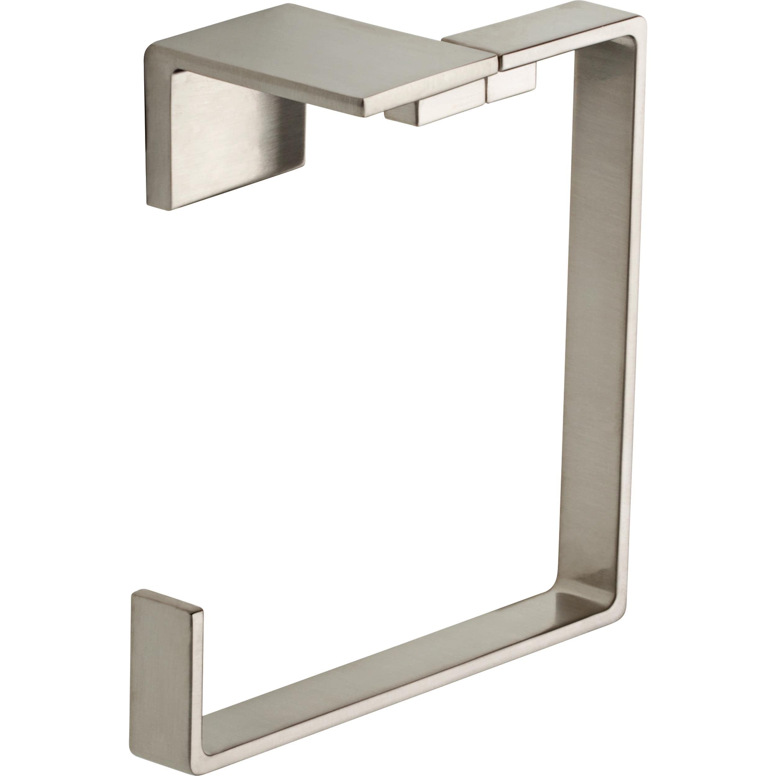 Delta 77746-SS Vero Wall Mount Square Open Towel Ring Bath Hardware Accessory in Stainless Steel