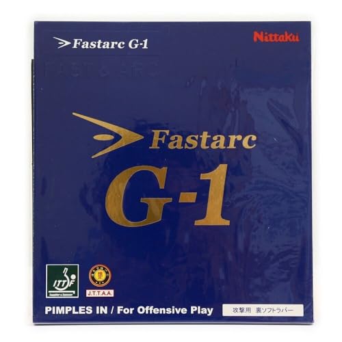 NITTAKU Fastarc G-1 Table Tennis Rubber (Black, Middle(1.4))