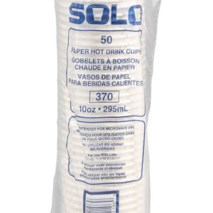 Solo 370W-2050 10 oz White SSP Paper Hot Cup (Case of 1000)