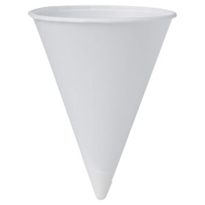 solo 42rcp-2050 4.25 oz white paper cone cups (case of 5000)