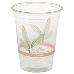 dart rtp16dbare 16 oz bare printed clear rpet plastic cup (case of 1000)