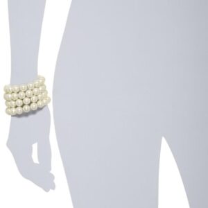 Kenneth Jay Lane Cultura Pearl-Color 3-Row Coil Bracelet