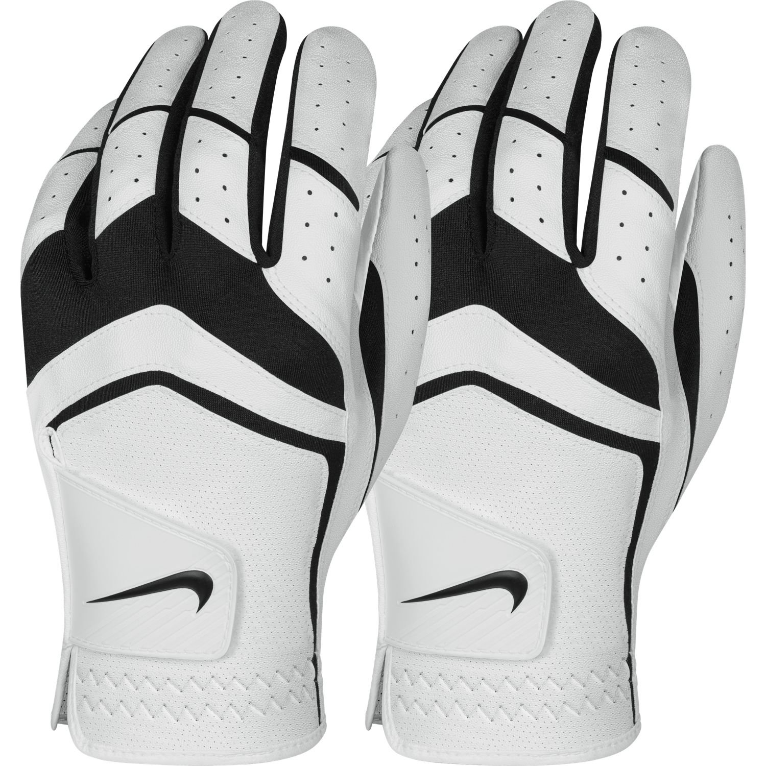 Nike Men's Dura Feel Golf Glove (2-Pack) (White), Medium-Large - Cadet, Left Hand