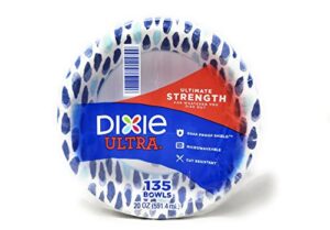 dixie ultra paper bowls, 20 oz, 135 count