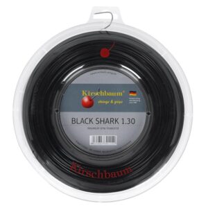 Kirschbaum Reel Black Shark Tennis String, 1.30mm/16-Gauge, Black