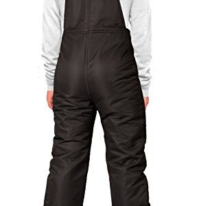 Arctix Kids Insulated Snow Bib Overalls, Black, X-Large