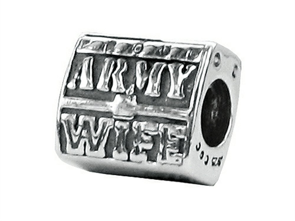 Zable Sterling Silver Army Wife Compatible Bead/Charm