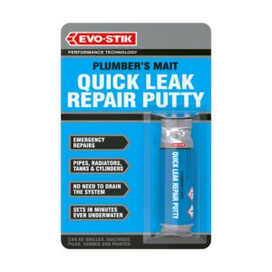 evo-stik 30812665 50 g plumbers mait quick leak repair putty sealant - brown