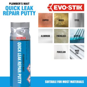 Evo-Stik 30812665 50 g Plumbers Mait Quick Leak Repair Putty Sealant - Brown