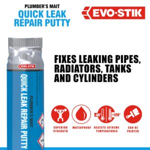 Evo-Stik 30812665 50 g Plumbers Mait Quick Leak Repair Putty Sealant - Brown