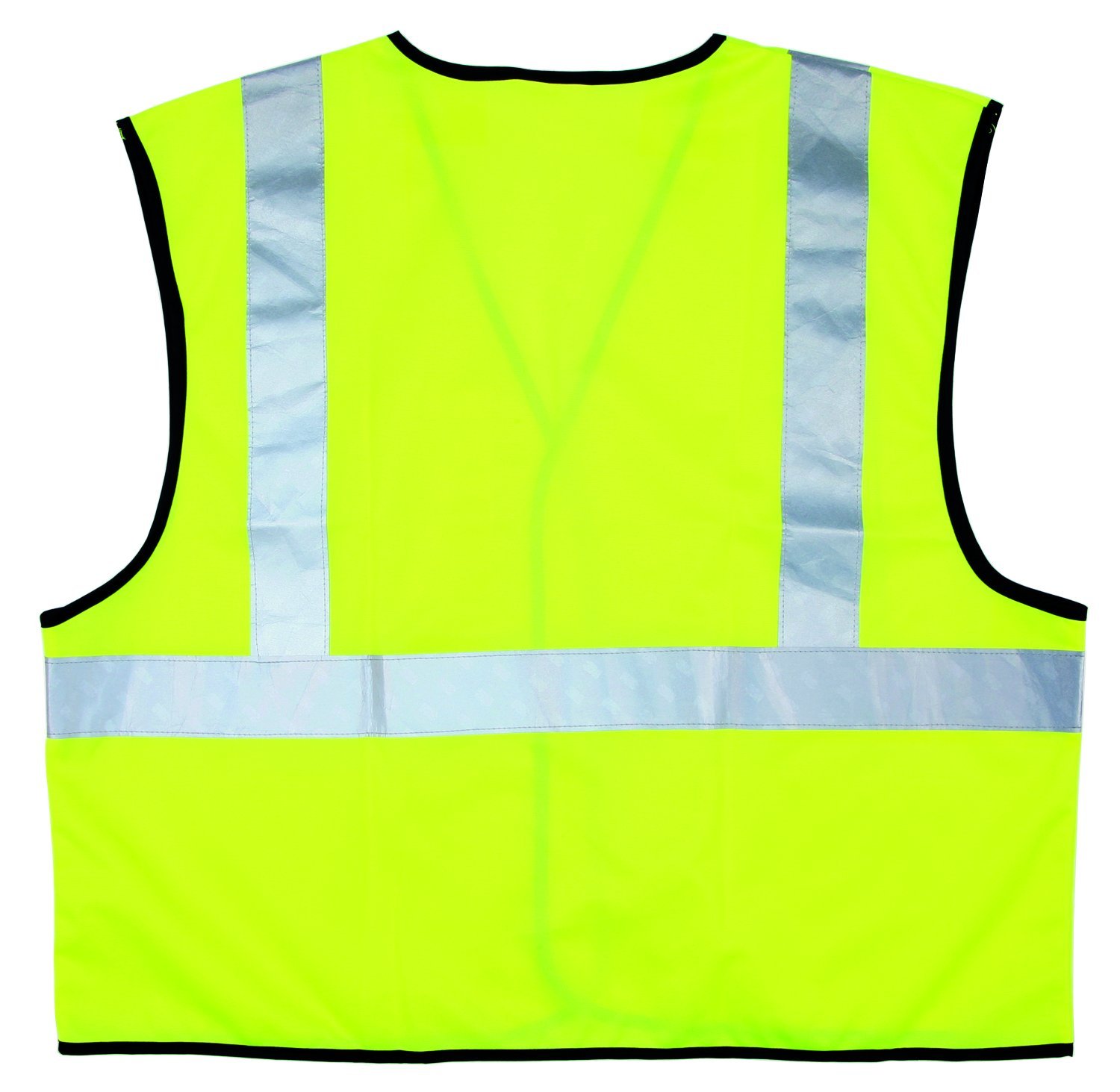 MCR Safety VCL2SLX3 Class 2 Polyester Solid Economy Safety Vest with 3M Scotchlite 2-Inch Silver Reflective Stripe, Fluorescent Lime, 3X-Large