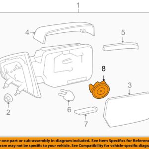 6U5z17d696d Power Side View Mirror Motor, Oem Ford, Left Or Right, W/ Memory