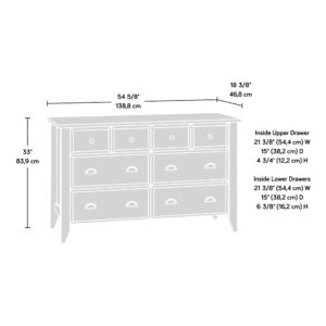 Sauder Shoal Creek Dresser, L: 60.0" x W: 16.73" x H: 35.04, Oiled Oak finish