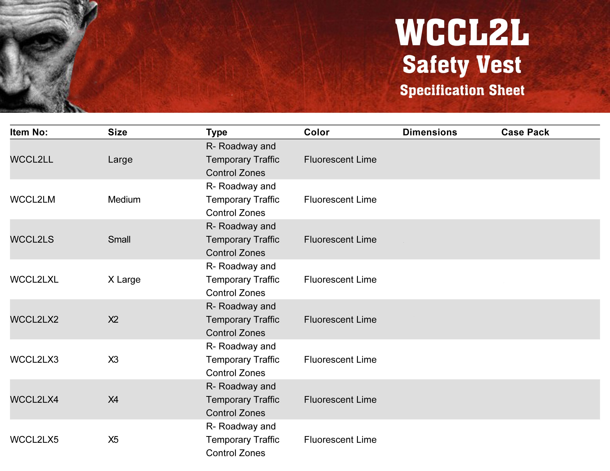 MCR Safety WCCL2LX2 Class 2 Polyester Mesh Safety Vest with 3M Scotchlite 4-1/2-Inch Orange/Silver Reflective Stripe, Fluorescent Lime, 2X-Large