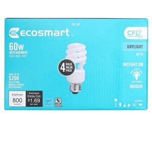 EcoSmart Spiral CFL Light Bulb, Daylight