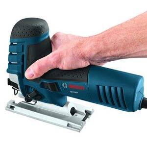 BOSCH JS470EB Corded Barrel-Grip Jig Saw - 120V Low Vibration, 7 Amp Variable Speed for Smooth Cutting up to Up To 5-7/8 Inch on Wood, 3/8 Inch on Steel For Countertops