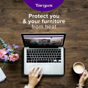 Targus 16 inch Dual Fan Lap Chill Mat - Laptop Cooling Pad, Heat Protection Laptop Cooler, Dual-fan Heat Dispersion, USB-A Connection Laptop Fan (PA248U5) Black